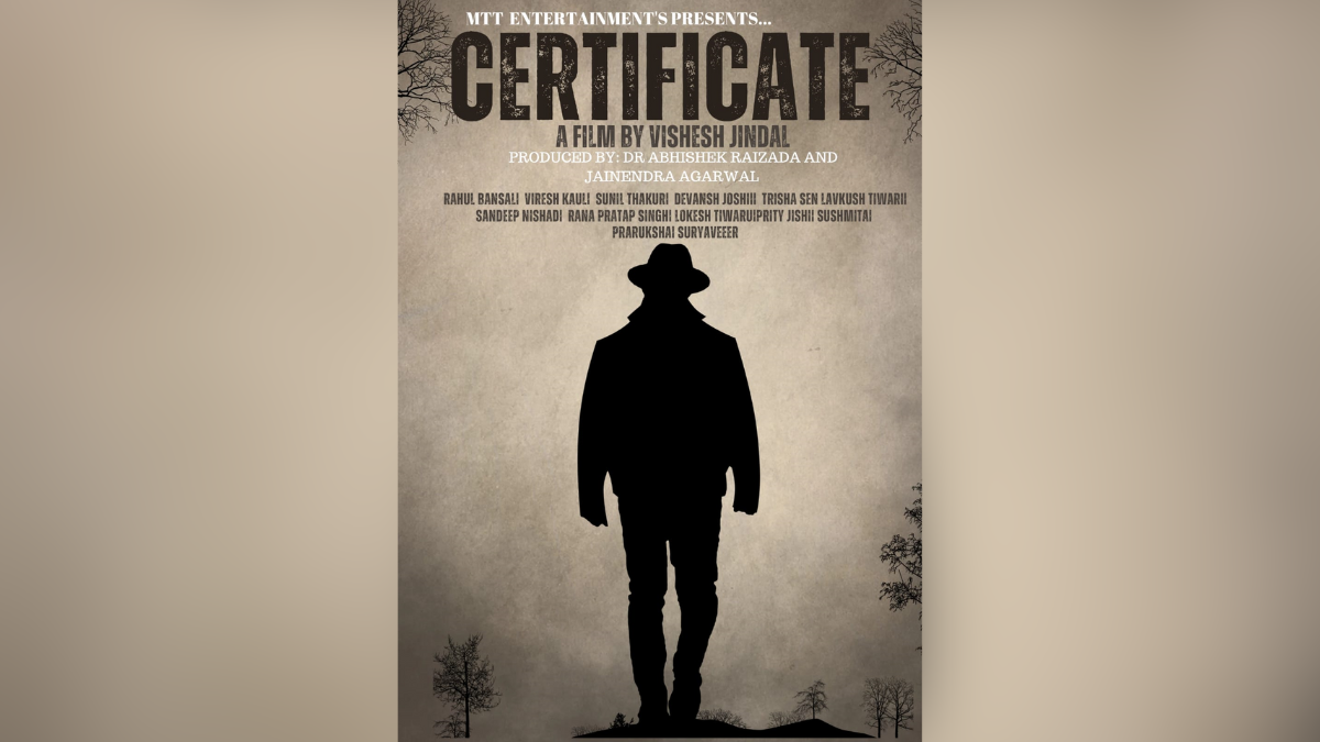 You are currently viewing MTT Entertainment’s CERTIFICATE Starring Trisha Sen and Viresh Kaul Will Start Rolling This December In Jaipur