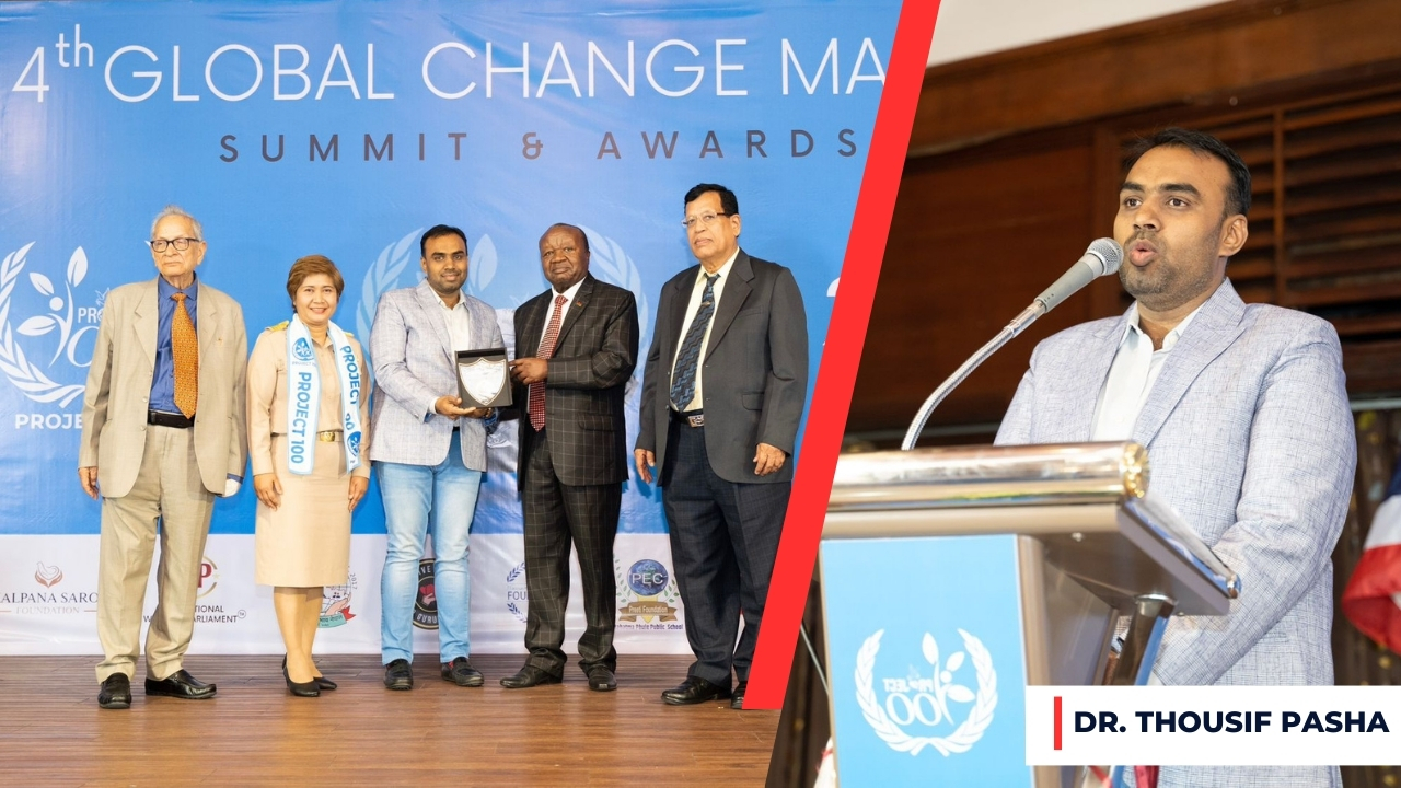 You are currently viewing Dr. Thousif Pasha Honored as a Global Change Maker in Bangkok, Thailand