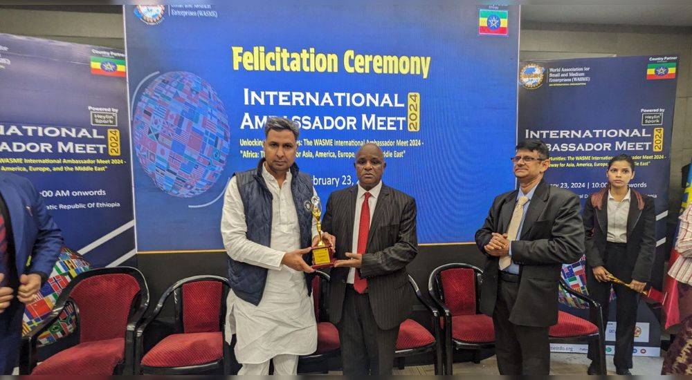 Read more about the article Nishit Kumar Was Honored by the Ethiopian Embassy For His Excellent Work in the Field of Environmental Protection